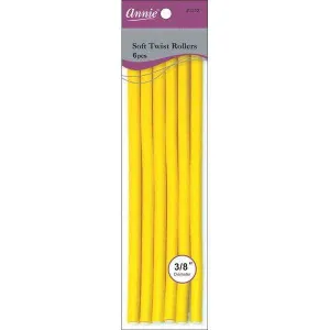 Annie Soft Twist Rollers 3/8" XL Yellow (6pcs)
