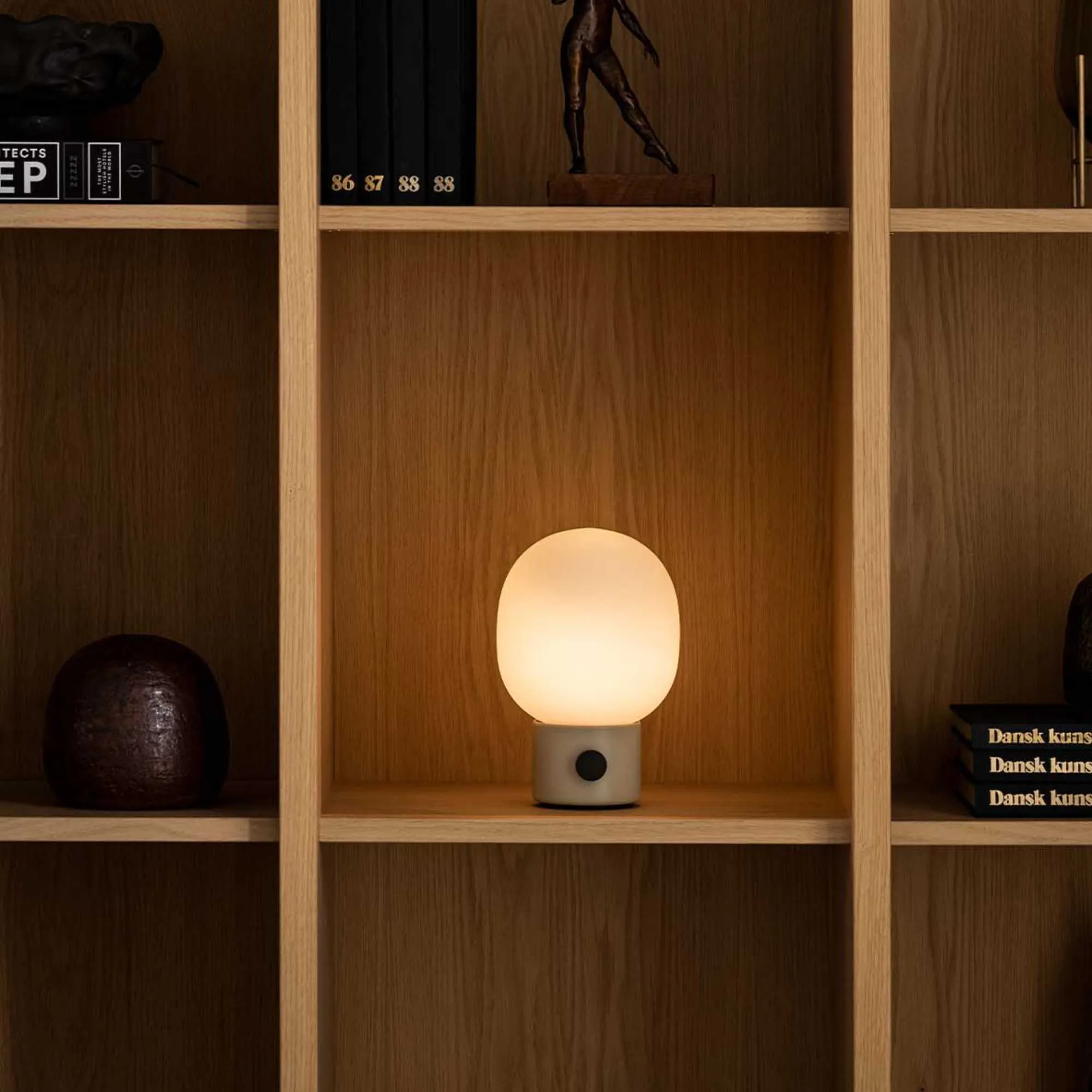 Audo JWDA Portable Table Lamp, alabaster white