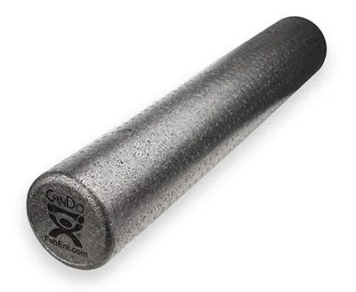 CanDo Foam Roller - Black Composite - Extra Firm - 6" x 36" - Half-Round