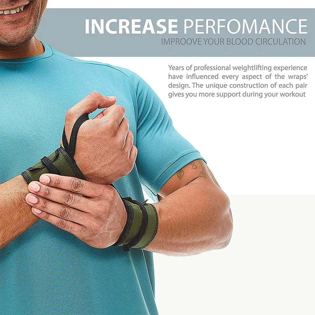 Cotton Weightlifting Wrist Wraps Beige