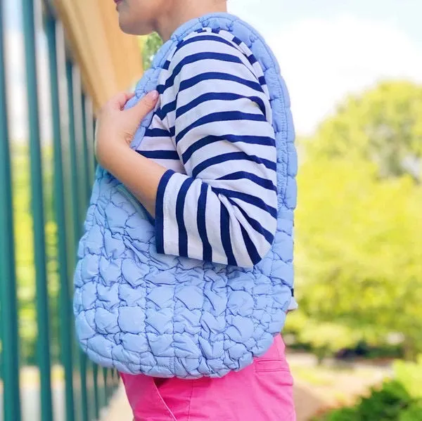 Everyday Sky Blue Quilted Bag