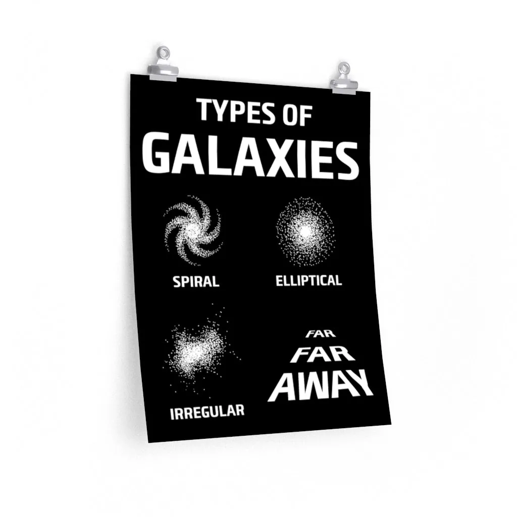 Galaxy Far Far Away Astronomy Nerd Wall Art | Science Teacher Gift | Premium Matte Art Print