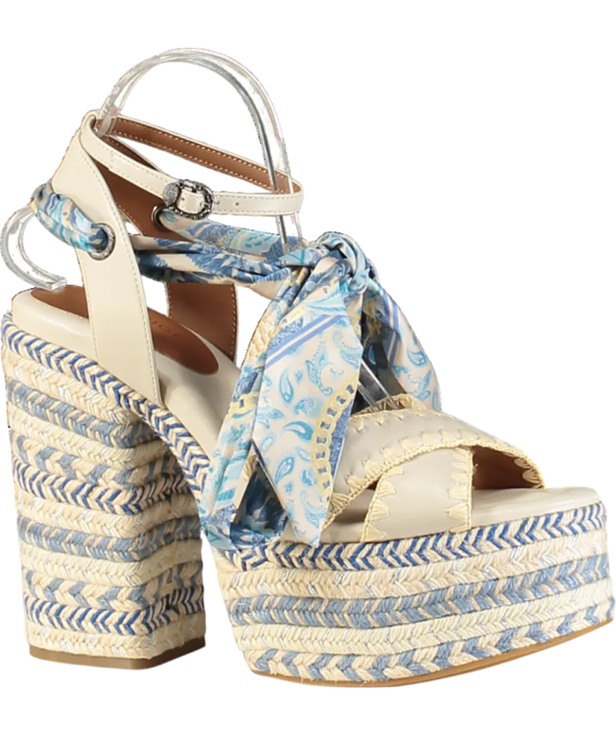 Kurt Geiger Blue Chelsea Ankle Tie Platforms UK 8 EU 41 