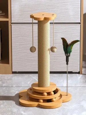 Wooden Cat Scratching Post